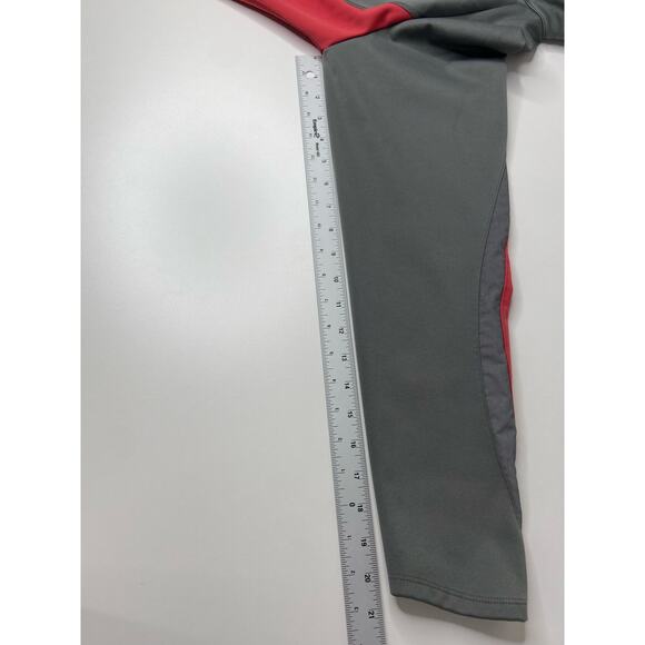 Pearl Izumi Cycling Top Long Sleeve Full Zip High Neck Color Block Red Gray M - Picture 8 of 9